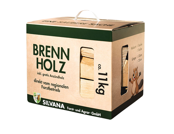 Brennholz Karton Buche 33cm